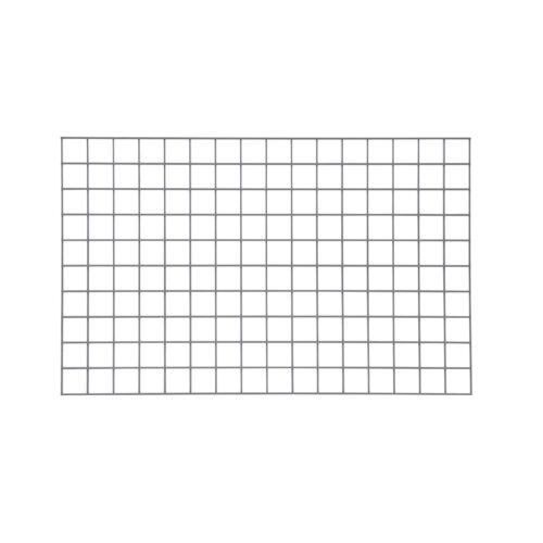 The Metro WG3048K4 SmartWall Wire Grid in Metroseal Gray Epoxy, sized at 30 x 48, features evenly spaced horizontal and vertical lines forming small squares. The grid appears slightly distorted with the lines bending downward at the center.