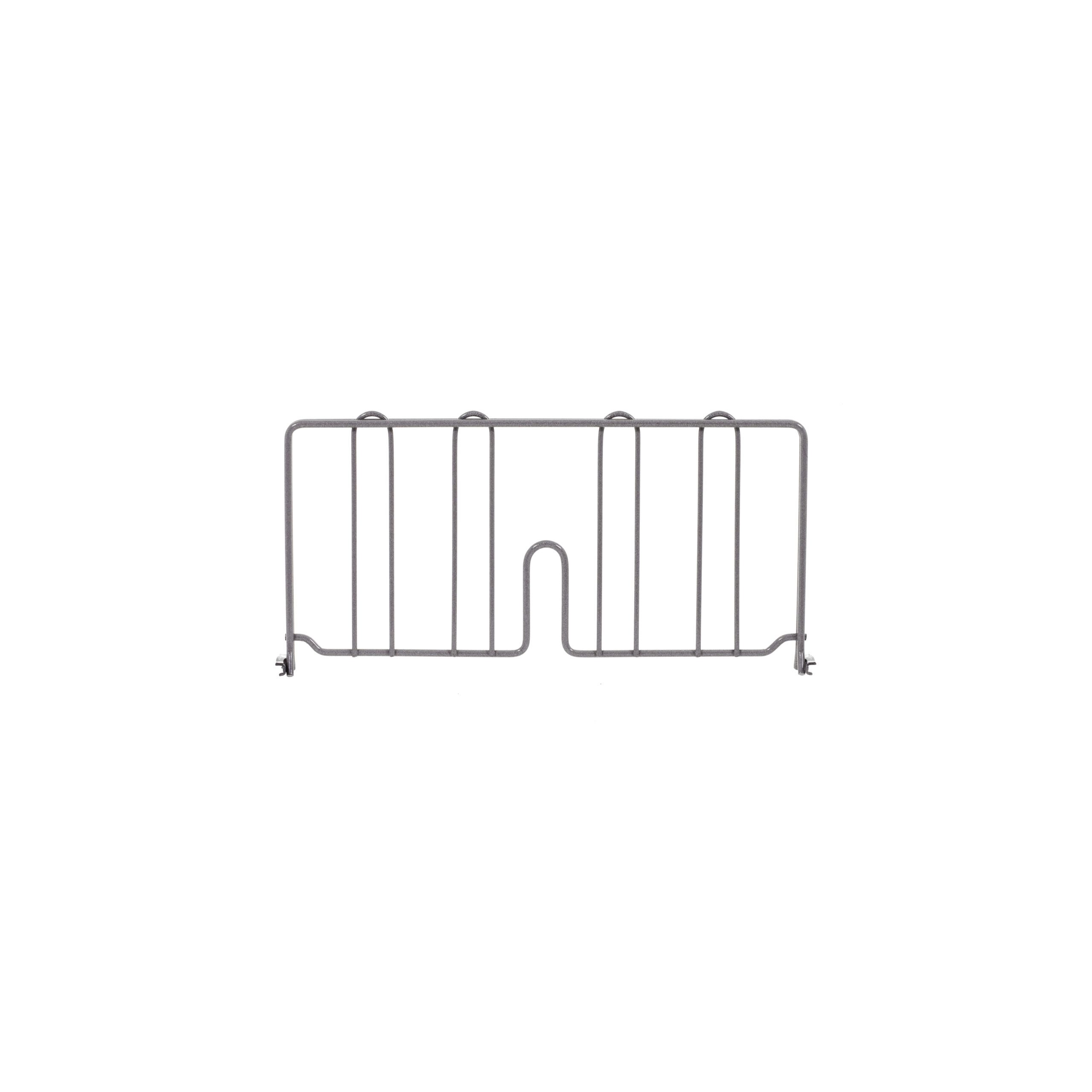 Super Erecta 8" High Shelf Divider for Wire Shelves Metroseal Gray Epoxy