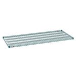 The Metro Super Erecta 3072NK3 Industrial Wire Shelf in Metroseal Green Epoxy features a robust 30 x 72 design with tightly spaced horizontal bars, ideal for efficient organization and storage.