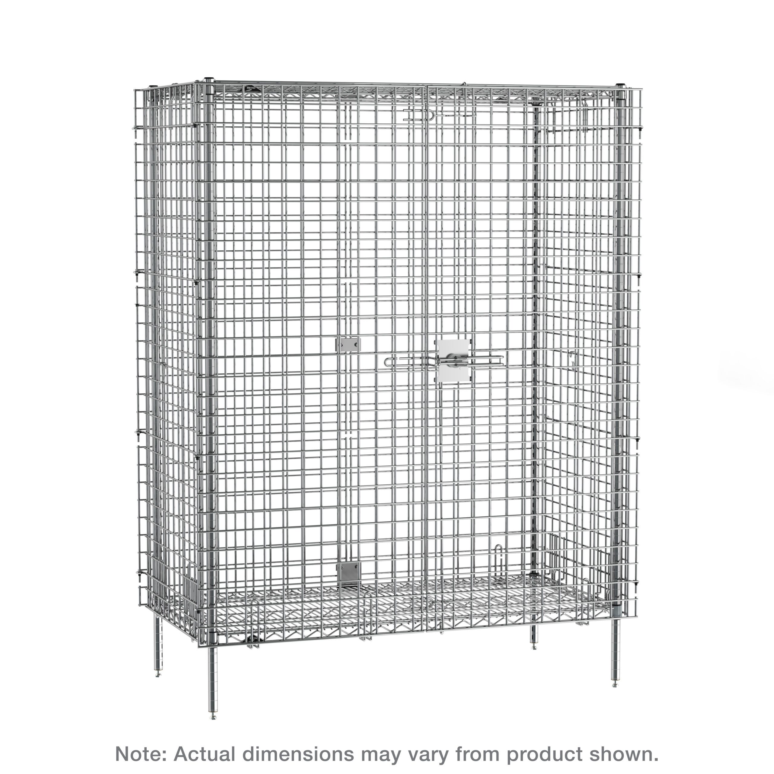 qwikSLOT Stationary Security Shelving Unit, Chrome