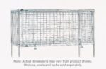 The Metro SECM2460NC Super Erecta Security Module is a chrome rectangular wire mesh storage cage measuring 24 x 60 x 20. It has four supporting legs and dimensions may vary. Shelves, posts, and locks are sold separately.