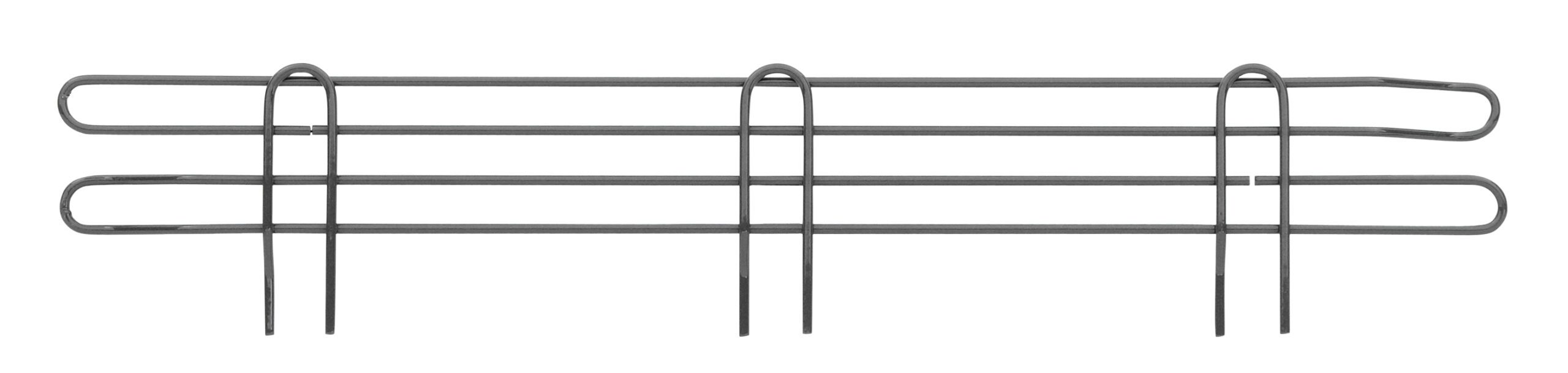 Super Erecta 4" High Ledge for Wire Shelving Smoked Glass