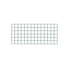 The design uses a Metro WG1842K3 SmartWall Wire Grid in elegant metroseal green epoxy, featuring a simple 10x10 pattern of uniform squares on a white background, precisely sized at 18 x 42.
