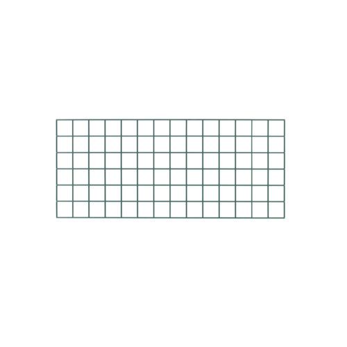 The design uses a Metro WG1842K3 SmartWall Wire Grid in elegant metroseal green epoxy, featuring a simple 10x10 pattern of uniform squares on a white background, precisely sized at 18 x 42.