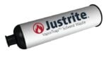 A 2 Pack of cylindrical Justrite Filters with a Carbon-based design, featuring the Justrite logo and red flame icon. Each predominantly white cartridge has black caps on both ends.