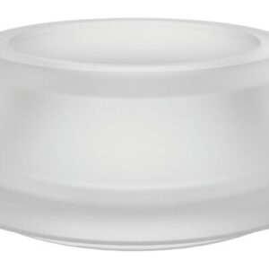 A translucent Justrite Adapter, 120 mm, tapers elegantly towards the top with a frosted finish against a plain white background.