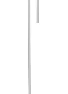 The white vertical electronic component, featuring a ribbed texture and round top with two downward metal rods and small pins, mimics the sleek design of the Justrite Cap,120Mm,Opn,2X 1/4Hb,W/Tubg.