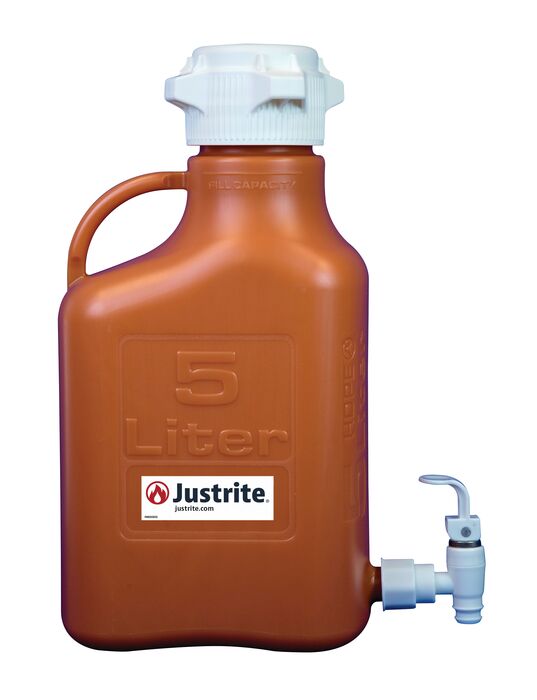 Justrite Carboy,83Mm Cap Amb