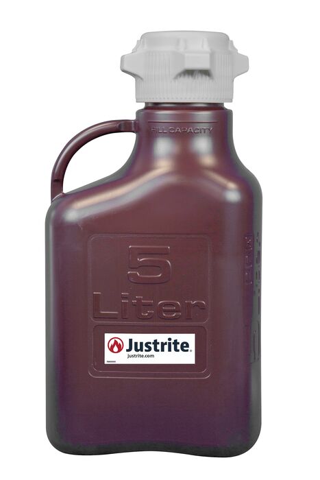 Justrite Carboy,Pp,83Mm Cap Dk Amb