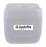 The Justrite Carboy is a 13.5L translucent HDPE container featuring the Justrite logo, a flame icon, and justrite.com. It includes a secure 70mm screw cap, making it perfect for safe liquid storage or transport.