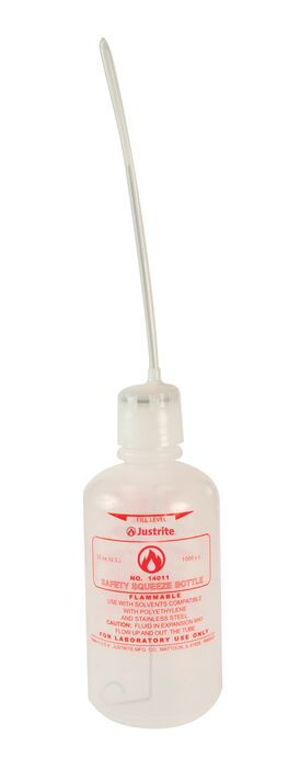 Justrite Bottle, Sfty Squeez, 32Oz Wht