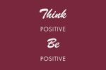 The maroon Justrite Mat (195 Think Be Postve 4X6 Rd) displays Think Positive Be Positive with the words Think and Be in cursive.