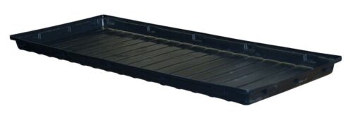 The Justrite Traytop Poly,En30/90,45Gal,Blk is a durable black tray with a ridged surface and slightly raised edges, ideal for organizing or planting. It supports up to 45 gallons of contents seamlessly.