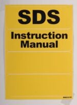 The SDS Instruction Manuals yellow cover is reminiscent of a Justrite Label, featuring bold black text.