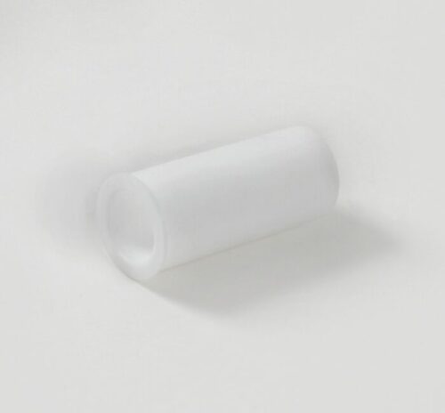 A plain, cylindrical Justrite Sleeve, Punct Pin, 5017, Aeroslv lies horizontally against a light grey backdrop, casting a subtle shadow beneath it.