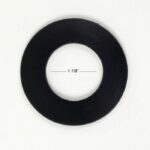 A Justrite Gaskt, Neoprn, 1.875 Id, and 5132 Aer washer in black is shown on a pristine white background.