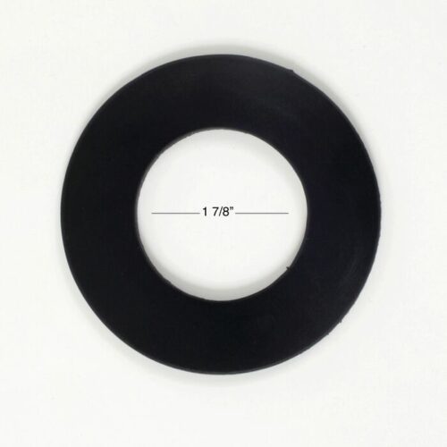 A Justrite Gaskt, Neoprn, 1.875 Id, and 5132 Aer washer in black is shown on a pristine white background.