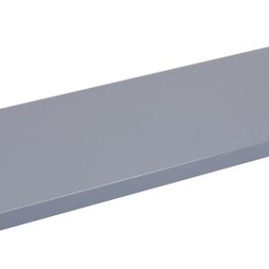 The Justrite Chemcor Shelf 30/45 Spillslope is a durable, flat, rectangular gray model with a minimalist design that blends seamlessly against a white background, offering reliable support ideal for managing chemicals.