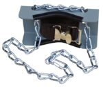 The Justrite Gcyl Supbrkt is a sturdy metal anti-theft steering wheel lock with a gray rectangular casing, black adjustable strap, and shinny silver chain. Its gold buckle ensures your vehicles secure protection.