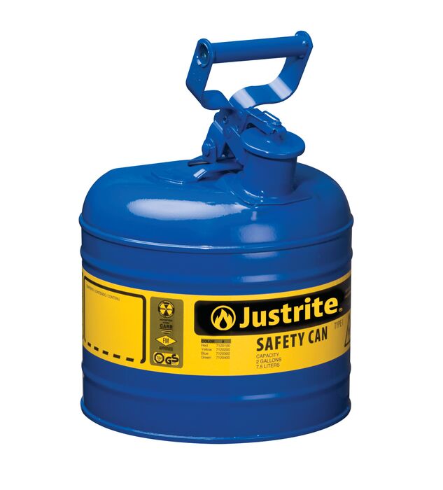 Justrite Can, Safety, Type 1, 2G Blu