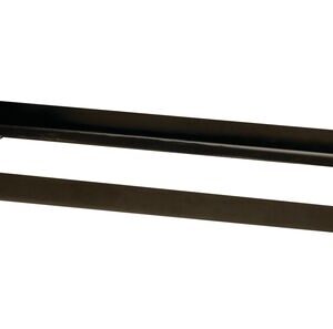 A black metal rectangular frame with two support brackets on each end, similar to a Justrite Leg Riser F/Cabinet, 30/45G. Designed for mounting or supporting, its ideal for customized setups.