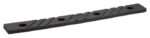 A long black rubber strip similar to the Justrite Chock, Mc, Acc, 3012, Rpad is displayed. It has three circular holes with a surface featuring diagonal grooves and a central rectangular Rpad area with a textured pattern.