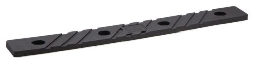 A long black rubber strip similar to the Justrite Chock, Mc, Acc, 3012, Rpad is displayed. It has three circular holes with a surface featuring diagonal grooves and a central rectangular Rpad area with a textured pattern.