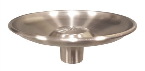 The Justrite H, Ssaccy, Ss Shower Rose offers a sleek round stainless steel basin with a brushed finish and slight concave design. Its central spout efficiently collects and drains water, combining functionality with elegance.