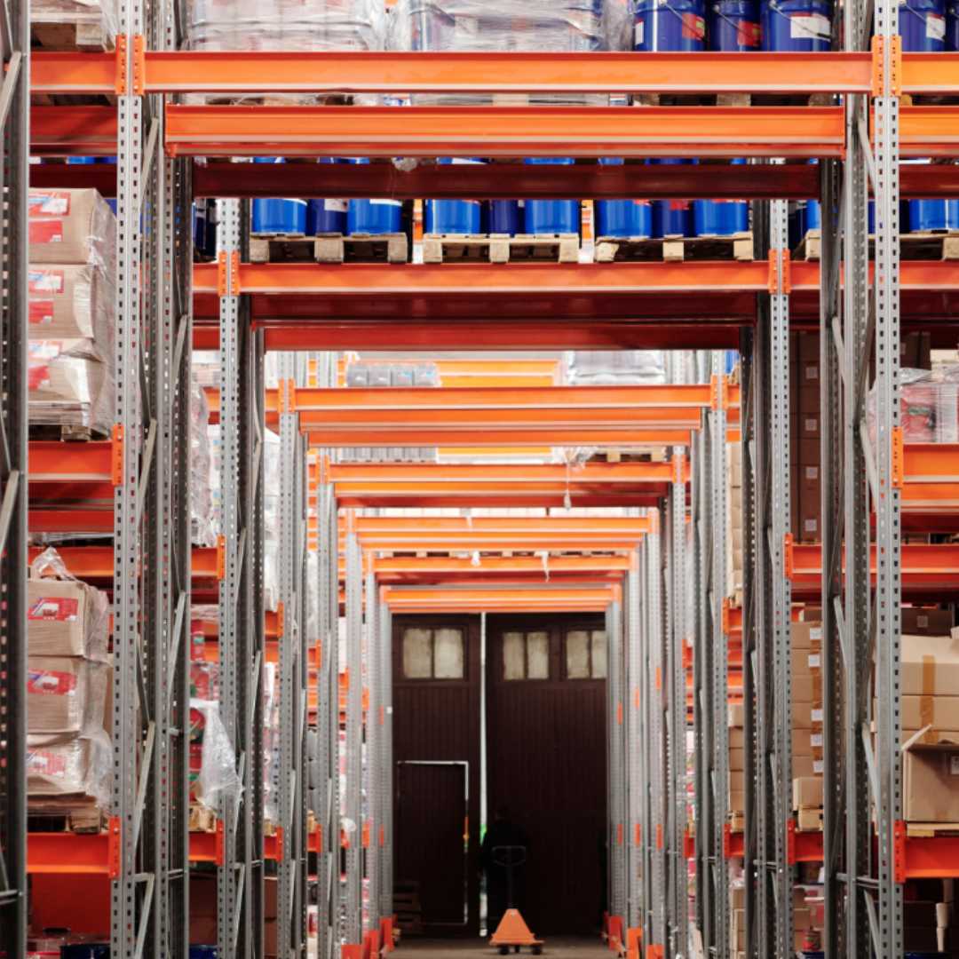 Borroughs Rivet-Span Boltless Shelving for automotive parts storage