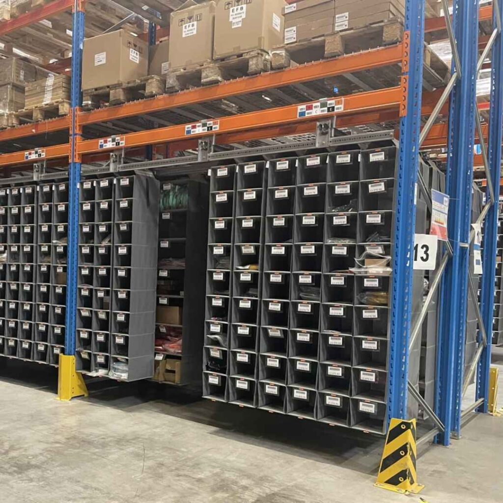 High-density warehouse storage system