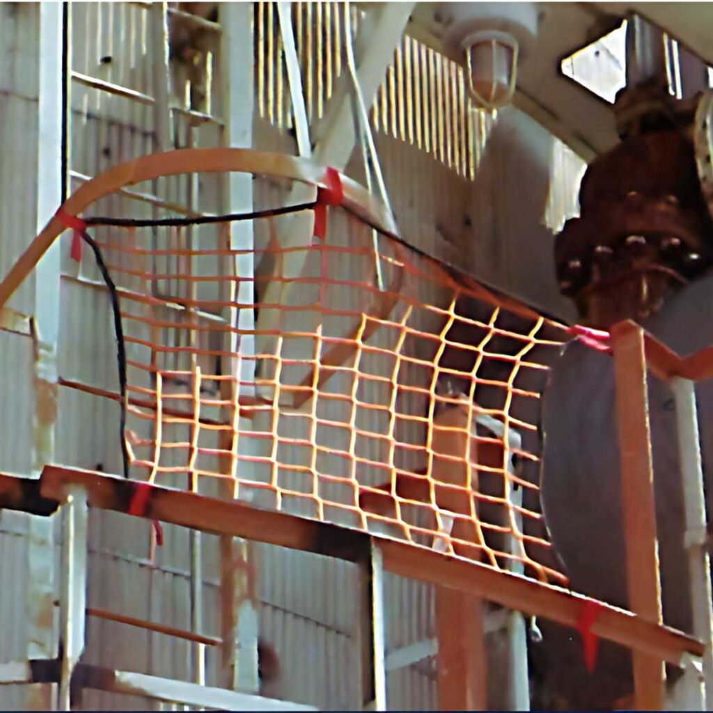 Incord Custom Netting Solutions - Ladder cage extension safety net - MH USA - Salt Lake Utah