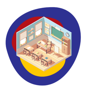 an image of classroom furnitures