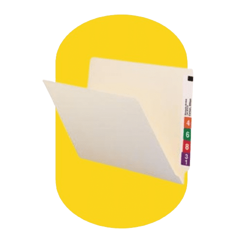 end tab file folders