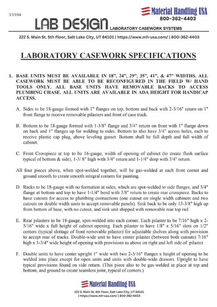 Designing Labs Laboratory casework