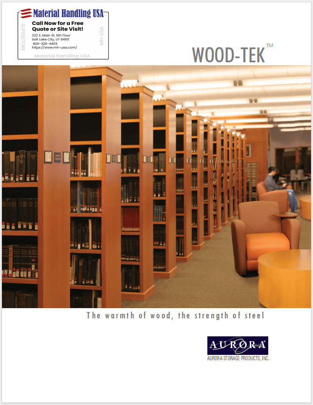 Aurora Wood-Tek shelving with real wood end panels