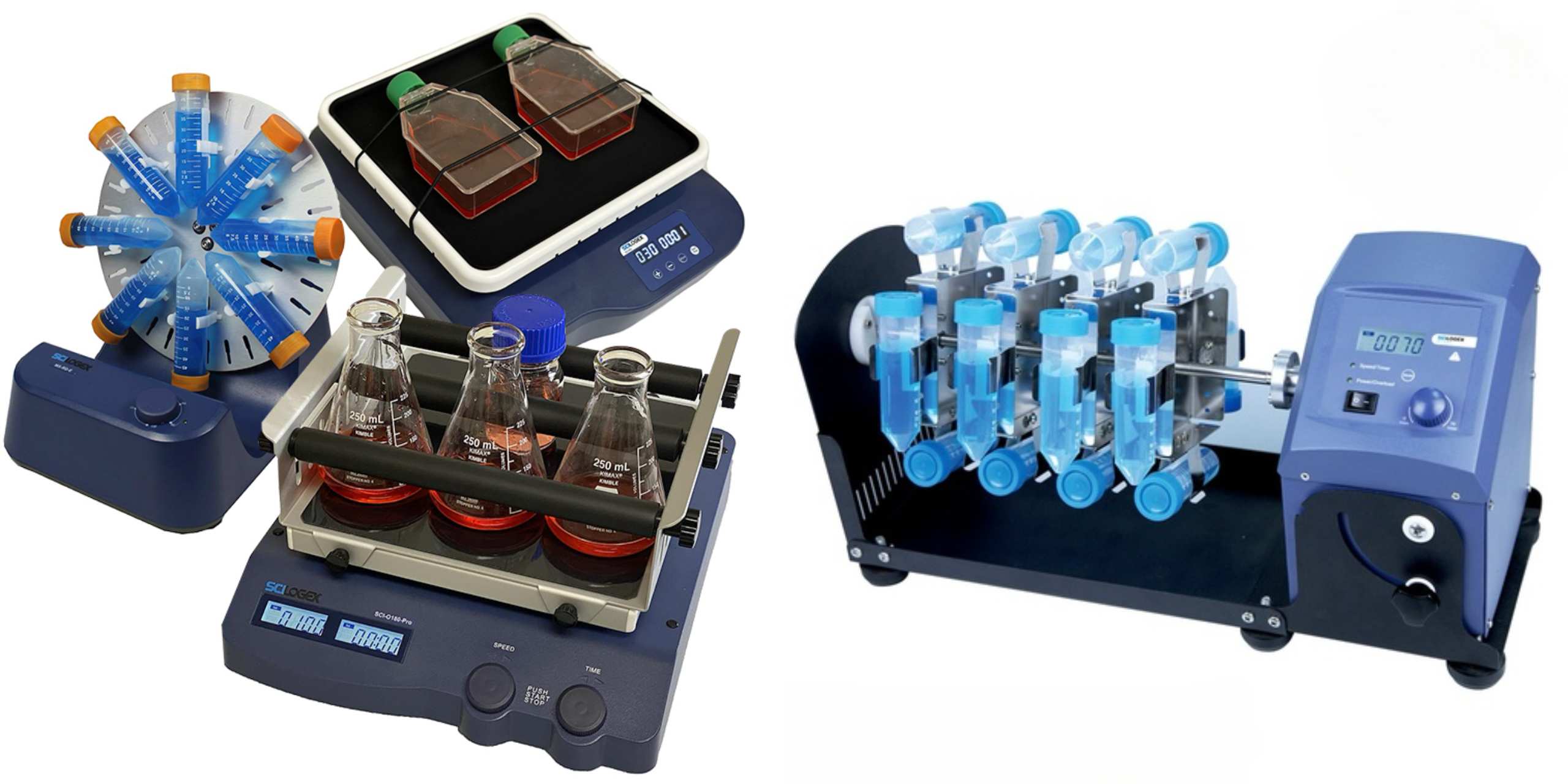 SciLogex laboratory mixers in use in a modern lab