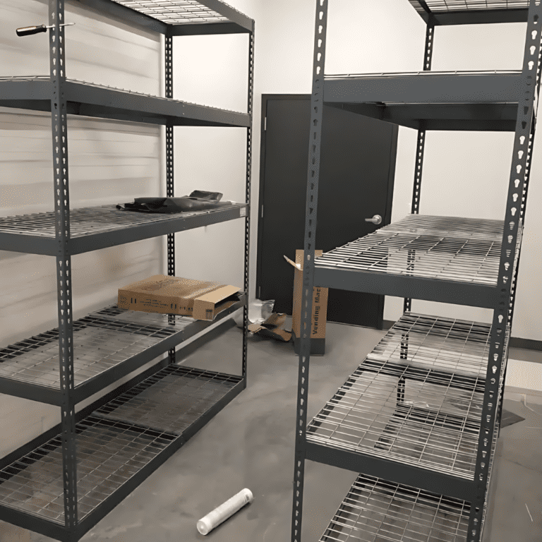rivet wired shelving