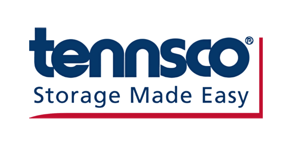a logo for Tennsco Boltless Shelving