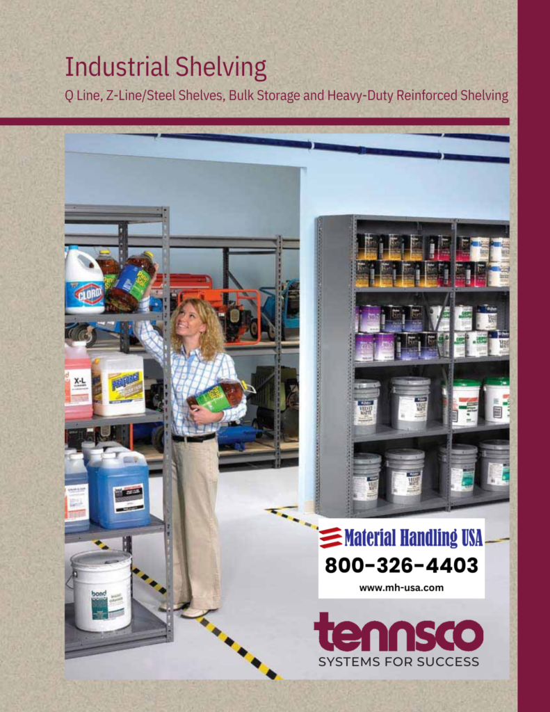 NationWide Tennsco Industrial Shelving brochure cover page