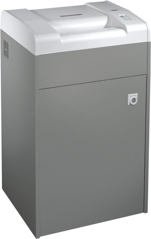 Inspired by the Dahle 20394 High Security Paper Shredder, Extreme Cross Cut, this sleek gray and white shredder features a secure locking mechanism, advanced blades for extreme cross cut shredding, and an intuitive rectangular design with easy-to-use control buttons on top.