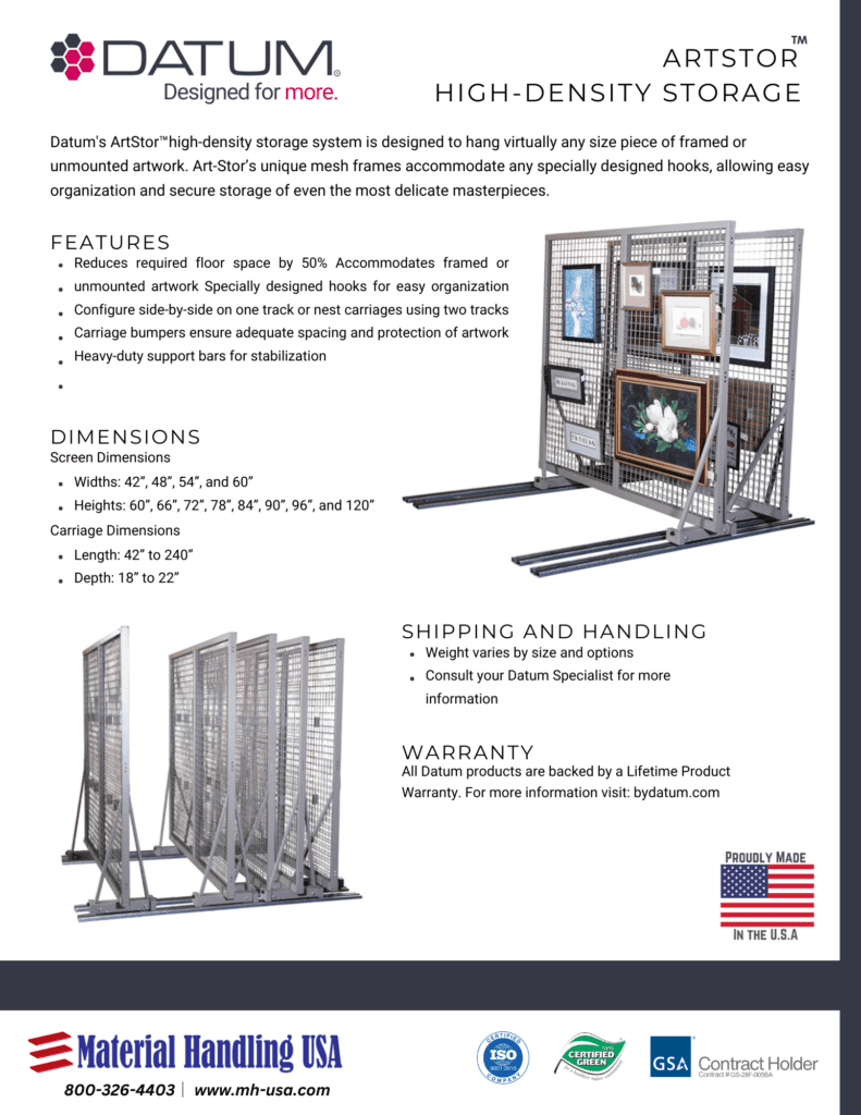 Datum ArtStor Brochure cover page