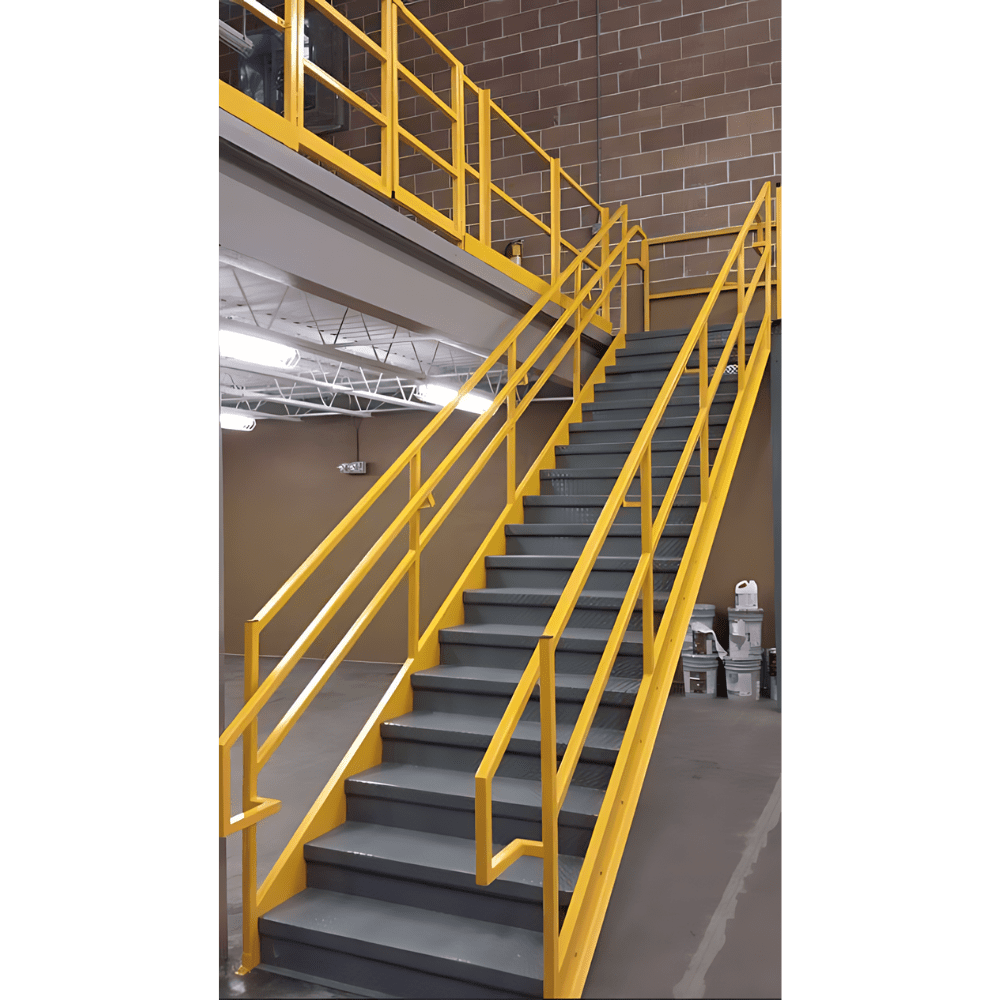 mezzanine with slide gate