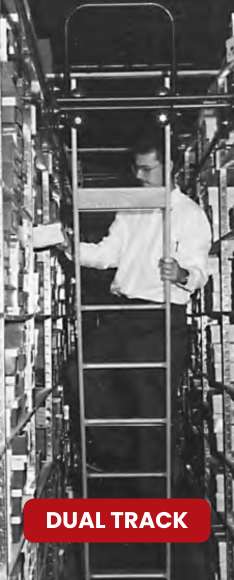 ROLLING WOOD LADDERS Dual Track