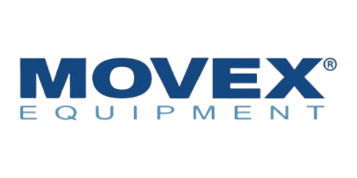 The image showcases the Movex Equipment logo, emphasizing its expertise in laboratory fume extraction. MOVEX appears in bold blue capitals, with EQUIPMENT below it, symbolizing reliability and corrosion resistance.