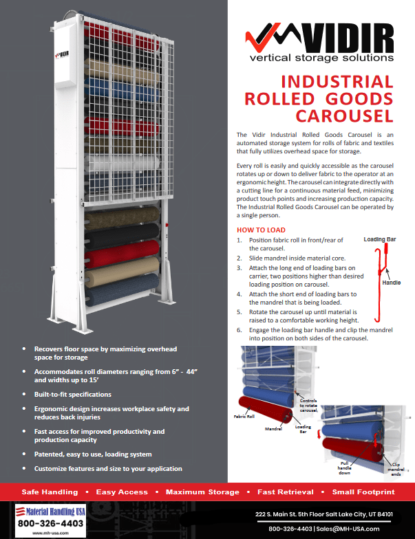 Vidir industrial carousel automated locker storage system