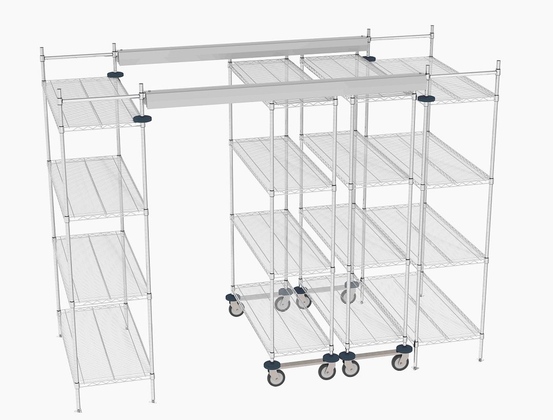 Top-Track Overhead Track Shelving Complete Kit10 ft. Spaces