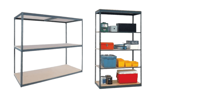 Boltless Shelving product images with transparent background