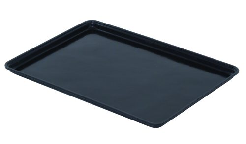 The Quantum Tray, a sleek 26W x 18D black rectangle, features slightly raised edges and a smooth, reflective surface that elegantly contrasts against a plain white background.