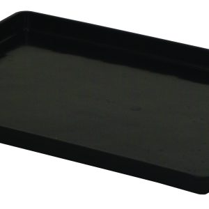A Quantum Tray, 26W x 20D, conductive and black with slightly raised edges, is displayed on a white background.