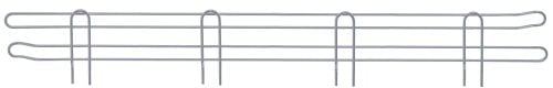 BL54GY.jpg The Quantum Back Ledge, 54W x 4H with a gray epoxy antimicrobial finish, is equipped with a metal wire divider featuring end loops and three vertical supports to keep items organized.